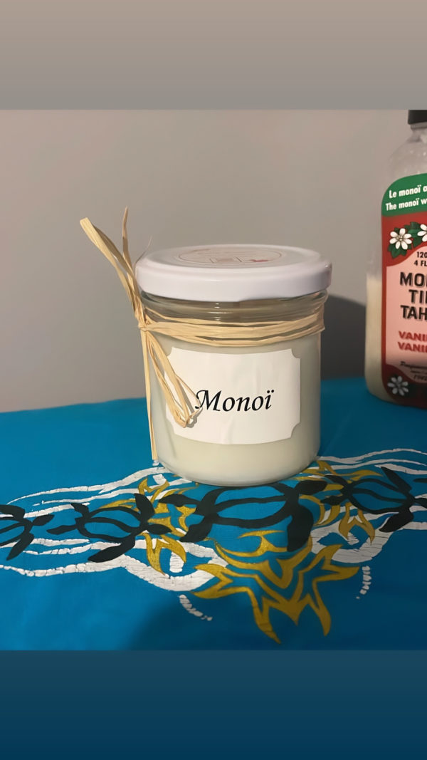 Bougie coulée pot 90 g "Monoï"