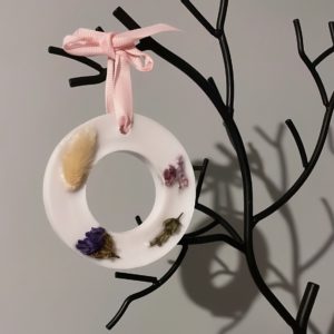 Suspension placard ronde parfum " lavande "