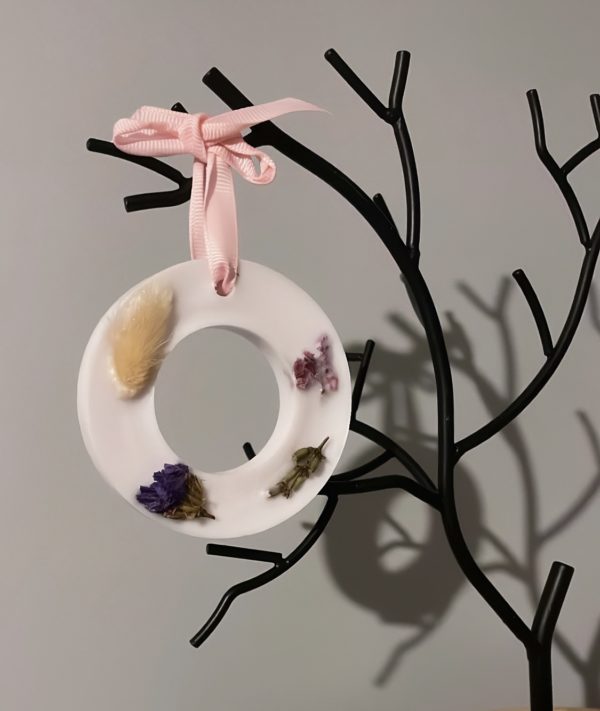 Suspension placard ronde parfum " lavande "