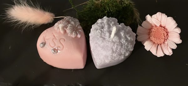 coffret de 2 bougies " Kiss Kiss"