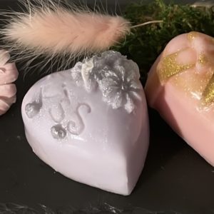 coffret de 2 bougies "kiss kiss"