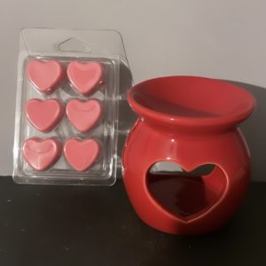 Brûleur de fondant "SAINT VALENTIN"  rouge + fondants rouge
