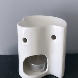 brûle bougie coeur blanc